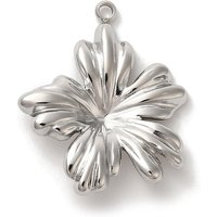 Pendentif en acier inoxydable 304, charme fleur, 28x23x4.5mm — Breloques et pendentifs