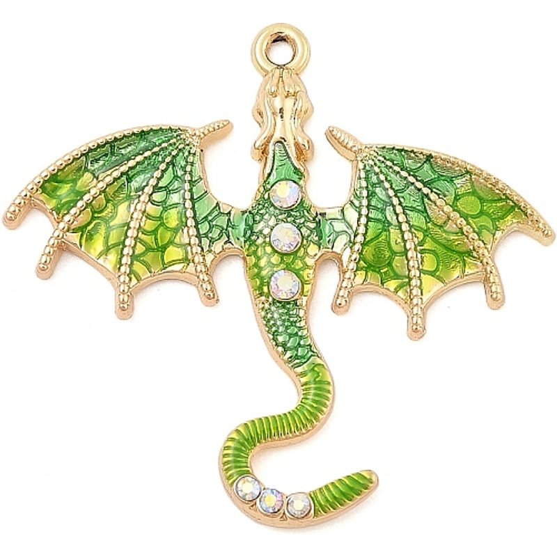 Pendentif en Émail de Dragon en Alliage avec Strass — Breloques et pendentifs