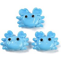 Handmade Lampwork Crab Beads in Light Sky Blue — Jewelry Beads