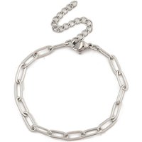 304 Stainless Steel Paperclip Chain Bracelet for Women, 6-1/8 inch — Bracelet Women