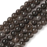 Fil de perles en quartz fumé naturel, grade AB, rond, 6,5 mm — Perles à bijoux