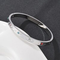 Bracelet en Acier Inoxydable avec Rhinestones Eye 304 pour Femmes — Bracelet Femme