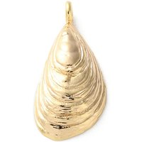 Brass Shell Shape Pendants, 18K Gold Plated, Cadmium & Nickel Free — Charms & Pendants