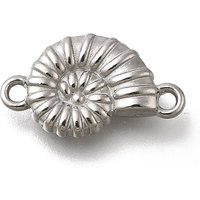 304 Stainless Steel Connector Charms, Shell Shape Links — Jewelry Findings