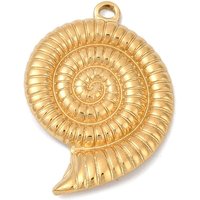 Pendentif Vortex en Acier Inoxydable 304, Plaqué Or 18K