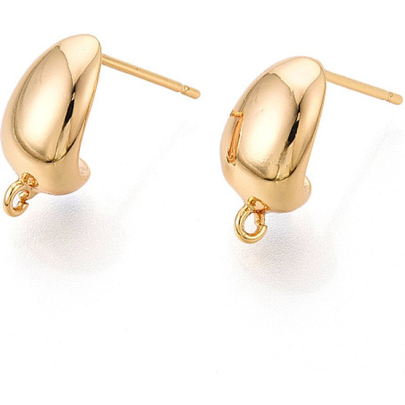 Trouvailles de Boucles d'Oreilles en Laiton en Forme de Goutte, Sans Nickel, Plaqué Or 18K — Accessoires pour bijoux