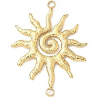 304 Stainless Steel Sun Link Connector Charms with Ion Plating — Jewelry Findings