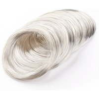 Fil à mémoire en acier au carbone pour la fabrication de colliers, argent, 11,5 cm, 22 Gauge