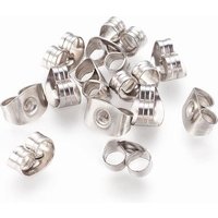 Tarnish Resistant 304 Stainless Steel Ear Nuts for Stud Earrings — Jewelry Findings