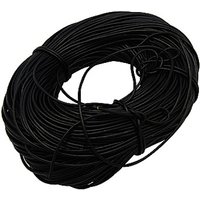Cordon en cuir de vachette de 100M, noir, 3mm