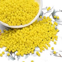 Perles de Verre, Jaune Opaque, 3mm pour Création de Bijoux DIY — Perles à bijoux