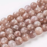 Fils de perles de soleil naturel, rond, 6mm, 32pcs par fil — Perles à bijoux