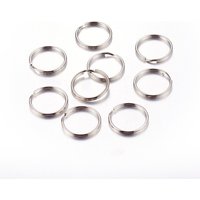 Iron Split Key Rings, Keychain Clasp Findings, Platinum, 20x2mm — Jewelry Findings