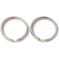 Iron Split Key Rings, Keychain Clasp Findings, Platinum, 24x2mm — Jewelry Findings