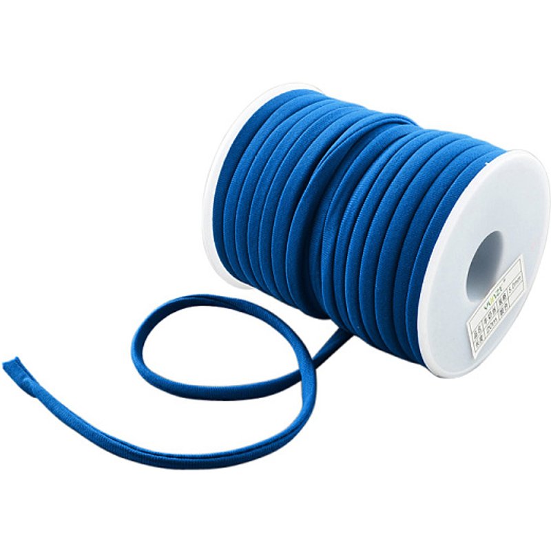 Corde en nylon souple, plate, bleu royal, 5x3mm, 21.87 verges/rouleau — Chaînes, fils et cordons
