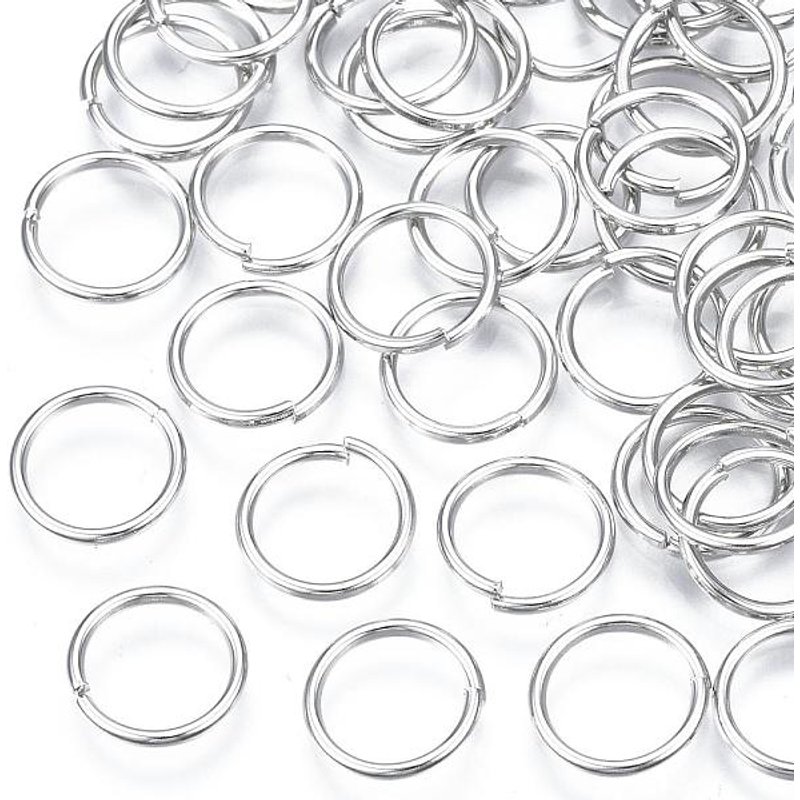 Platinum Plated Brass Open Jump Rings, 18 Gauge, 52pcs — Jewelry Findings