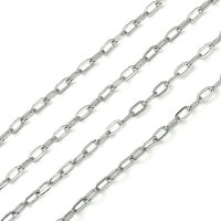 Chaînes en Acier Inoxydable 304, Soudées, Ovales Plates, 4x2x0.5mm — Chaînes, fils et cordons