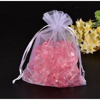 Sacs en organza pour potpourri, rectangle, blanc, 18x13cm — Rangement et présentation