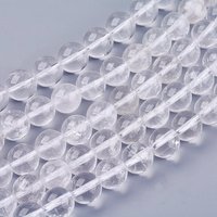 Natural Quartz Crystal Beads Strands, Round Clear 10mm — Jewelry Beads