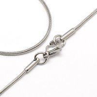 Men's 304 Stainless Steel Snake Chain Necklace with Lobster Clasp — Pendant Necklace