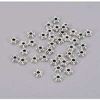 Perles Espacées Rondelle Argent Antique - Sans Plomb & Sans Cadmium — Perles à bijoux