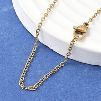 Collier en chaîne en acier inoxydable doré avec fermoir à homard
