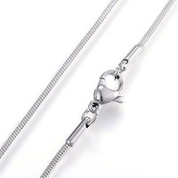 Collier Chaîne Serpent en Acier Inoxydable 304 avec Fermoir Mousqueton — Collier pendentif