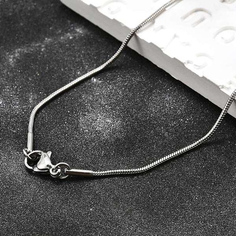Collier serpent en acier inoxydable 304, 17,7 pouces, 1,2 mm — Collier pendentif