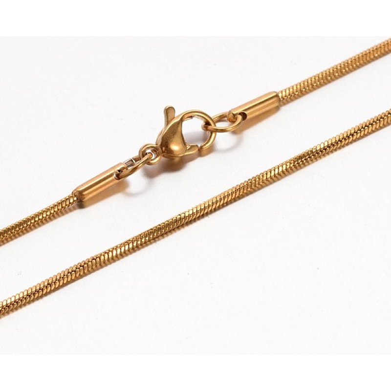 Collier en Chaîne Serpent en Acier Inoxydable 304 avec Fermoir Mousqueton — Collier pendentif