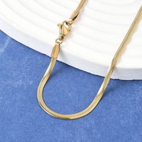 Collier en Chaîne Serpent en Acier Inoxydable 304 avec Fermoir Mousqueton