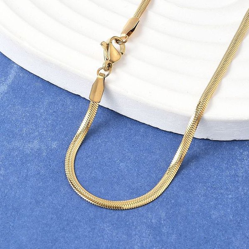 Collier en Chaîne Serpent en Acier Inoxydable 304 avec Fermoir Mousqueton — Collier pendentif