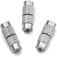 Column Brass Screw Clasps, Platinum, 11-12mm Length, 1mm Hole — Jewelry Findings