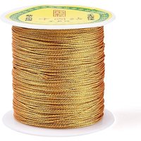 Fil en Nylon avec Câbles Métalliques, Or, 1.0mm, Rouleau de 100m