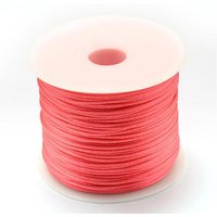 Corde satin en nylon Rattail, tomate, 1.0mm, 76.55 verges