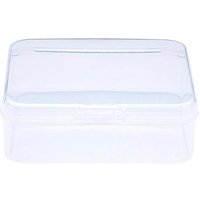 Conteneurs de rangement en plastique carré pour perles, clair