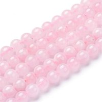 Fil de perles de quartz rose naturel, rond, 4-4,5mm, 90pcs — Perles à bijoux