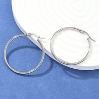 Boucles d'oreilles créoles hypoallergéniques en acier inoxydable