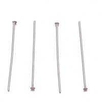 Épingles à tête plate en acier inoxydable 304, 50mm de long, 21 gauge — Accessoires pour bijoux
