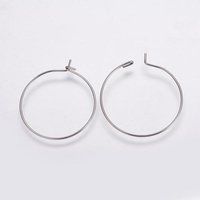 Trouvailles de Boucles d'Oreilles en Acier Inoxydable Chirurgical 316, 25mm