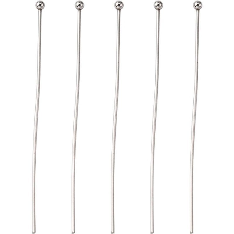 Epingles à tête ronde en acier inoxydable 304, 50x0.7mm, 21 Gauge — Accessoires pour bijoux
