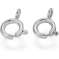 304 Stainless Steel Tarnish Resistant Spring Ring Clasps — Jewelry Findings