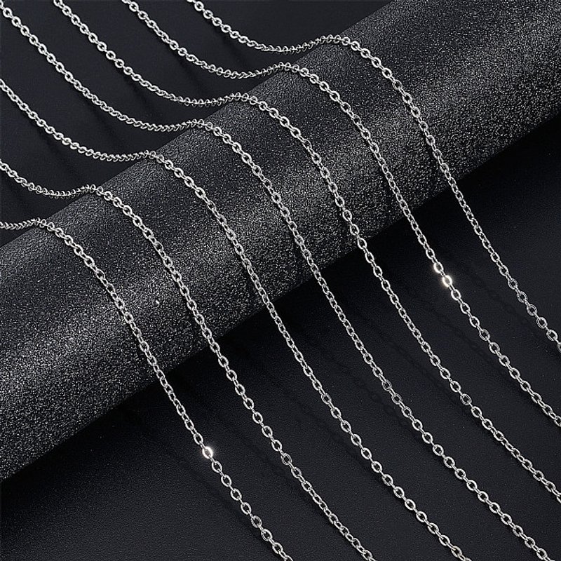 304 Stainless Steel Cable Chain Necklace with Lobster Clasp — Pendant Necklace