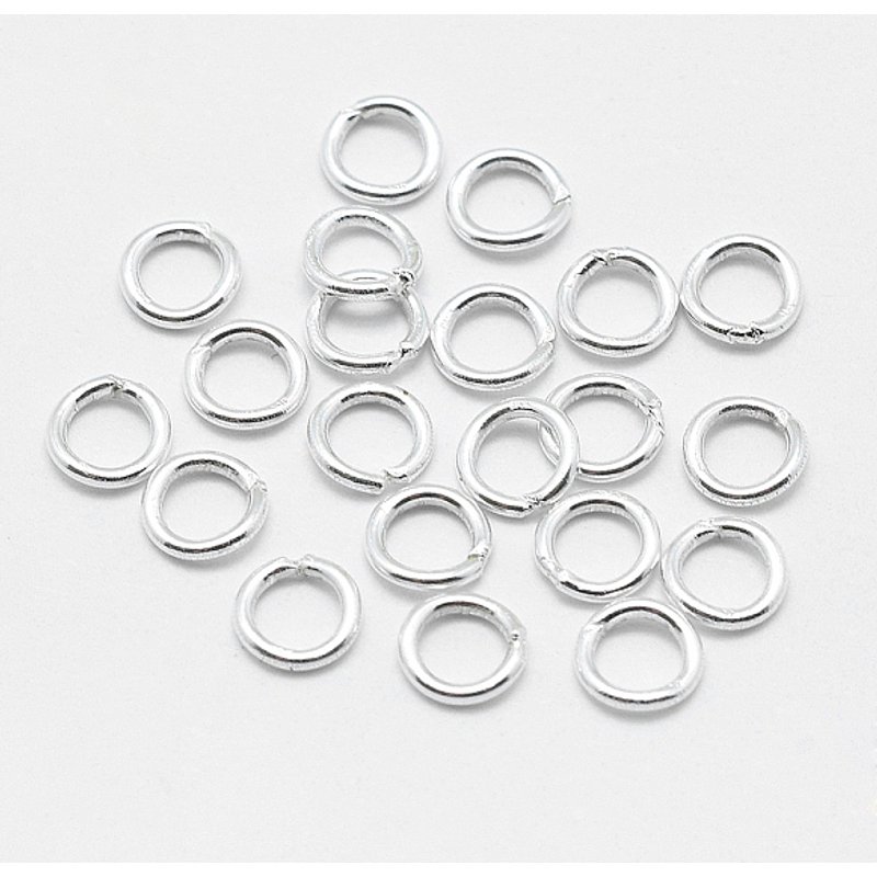 925 Sterling Silver Soldered Closed Jump Rings, 4x0.7mm — Jewelry Findings