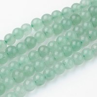 Natural Green Aventurine Bead Strands, Round, 6-6.5mm, 60pcs