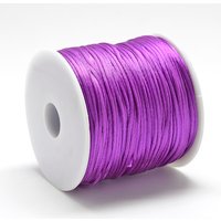 Nylon Rattail Satin Cord, Purple, 1mm, 76.55 yards
