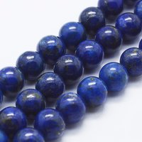 Natural Lapis Lazuli Beads Strands, Round 4mm, 15 inch