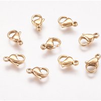 Attaches de homard en acier inoxydable 304 avec placage ionique, doré — Accessoires pour bijoux