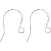 925 Sterling Silver Earring Hooks, 20 Gauge, 2mm Hole — Jewelry Findings