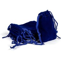 Rectangle Velvet Pouches, Dark Blue Gift Bags, 7x5cm — Jewelry Display & Storage