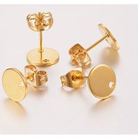 Trouvailles de Boucles d'Oreilles en Acier Inoxydable Plaqué Or 24K